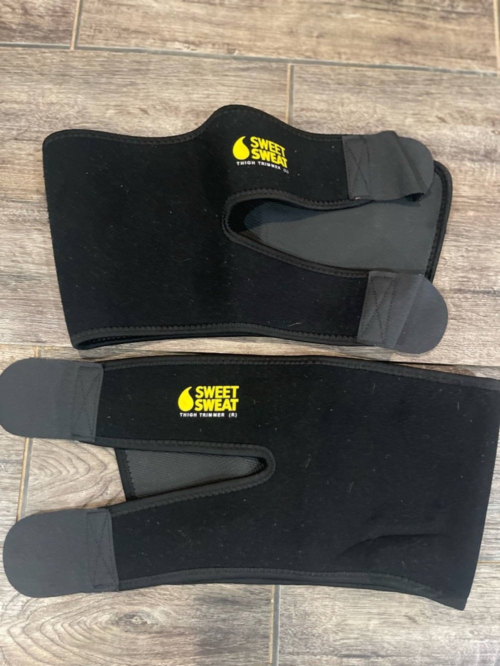 Sweet Sweat Black Thigh Trimmer Pair - Slimming Support